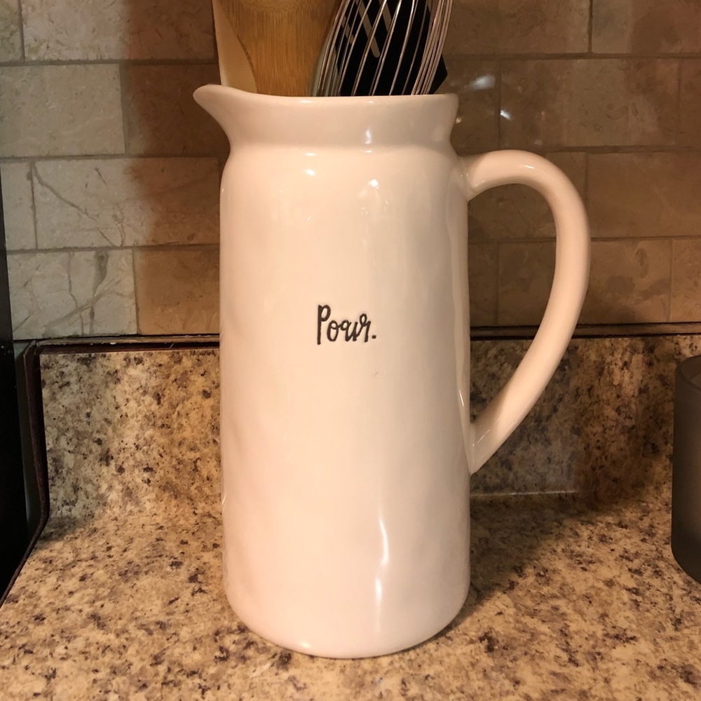 Rae Dunn pour pitcher cursive